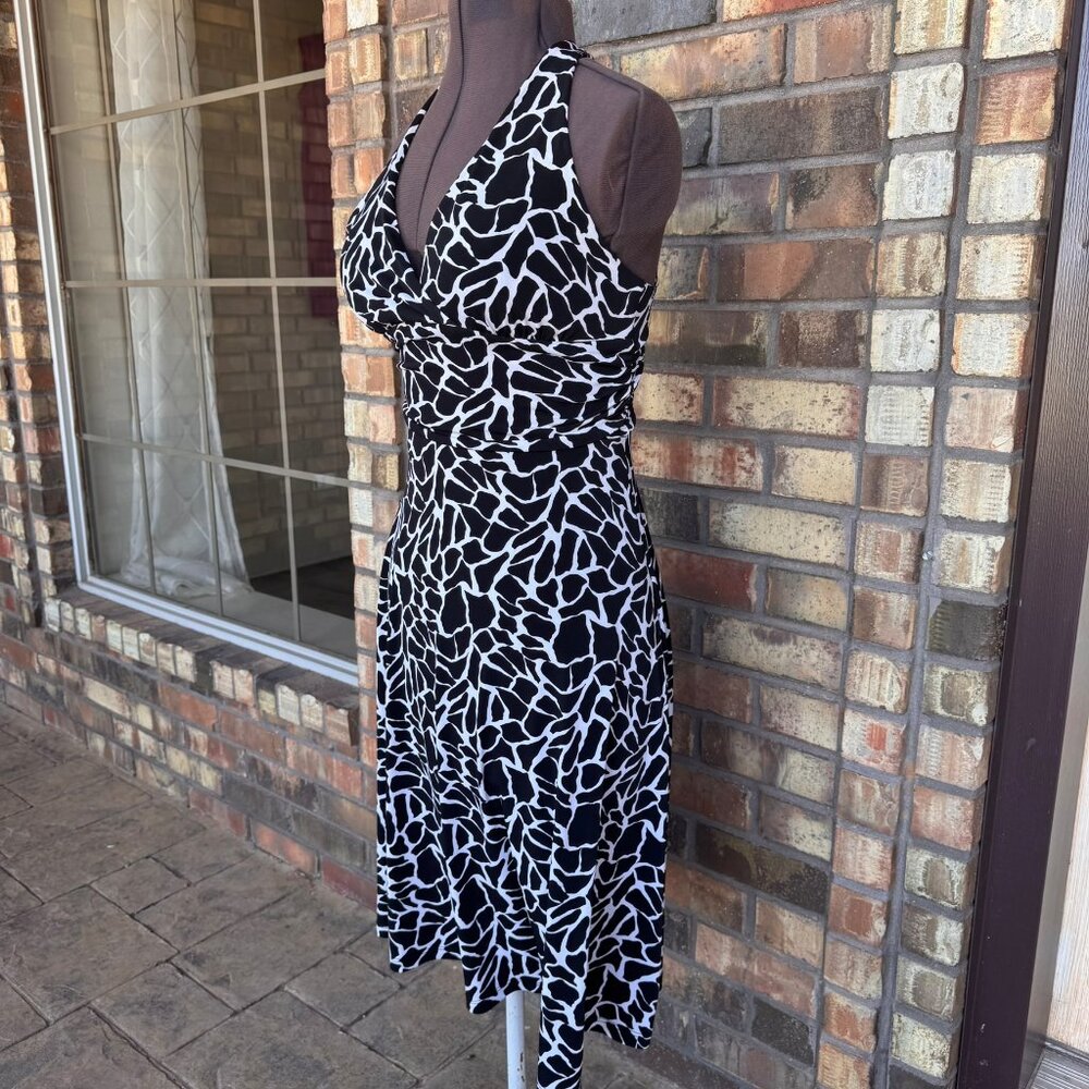 Mesmerize Animal Print dress; XS; halter (criss cross) back